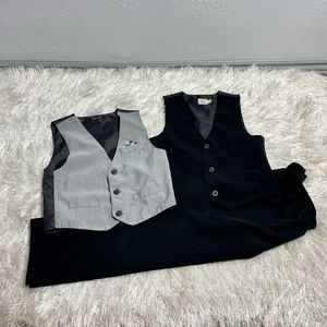 Bundle of 3 George and Wonder Nation Boys Vests and Black Pants Size 6
